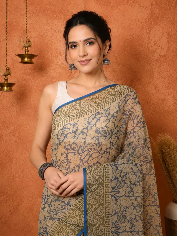 Rangmaati_Kota_Doria_Hand_Block_Print_Harmonious_Saree