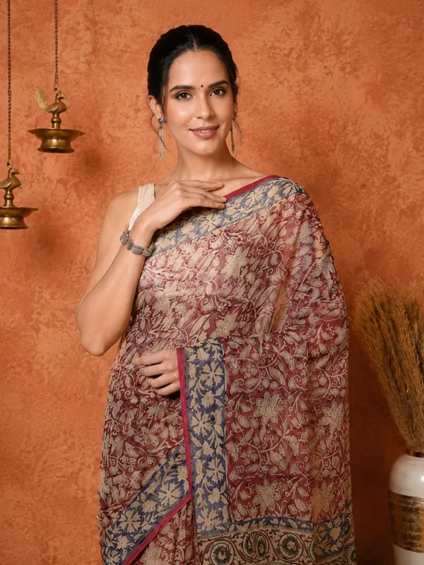 Rangmaati_Kota_Doria_Hand_Block_Print_Lush_Saree