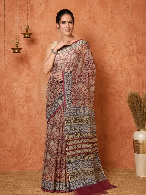 Rangmaati_Kota_Doria_Hand_Block_Print_Lush_Saree