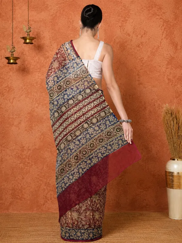 Rangmaati_Kota_Doria_Hand_Block_Print_Lush_Saree