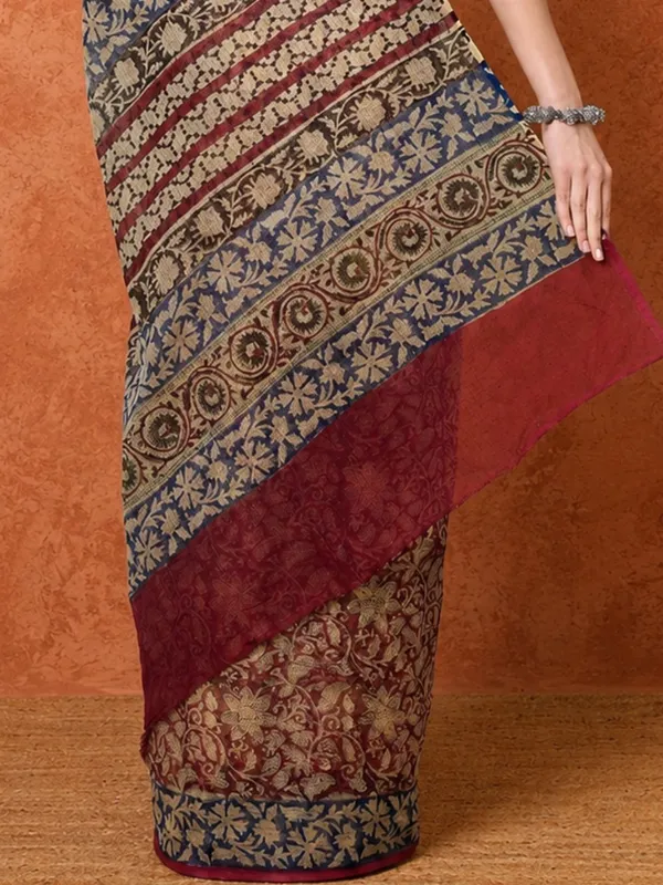 Rangmaati_Kota_Doria_Hand_Block_Print_Lush_Saree
