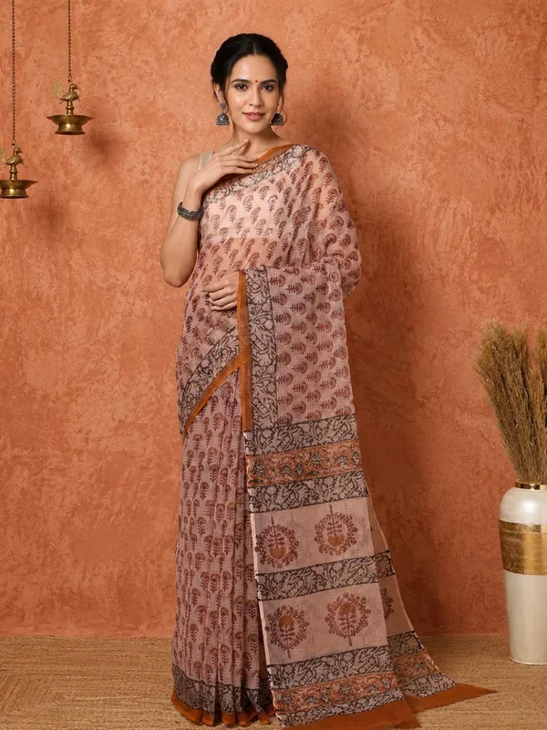 Rangmaati_Kota_Doria_Hand_Block_Print_Radiant_Saree