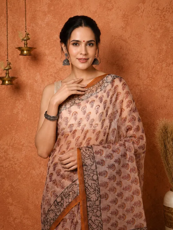 Rangmaati_Kota_Doria_Hand_Block_Print_Radiant_Saree