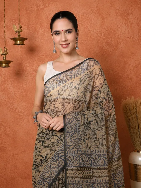 Rangmaati_Kota_Doria_Hand_Block_Print_Eclectic_Saree