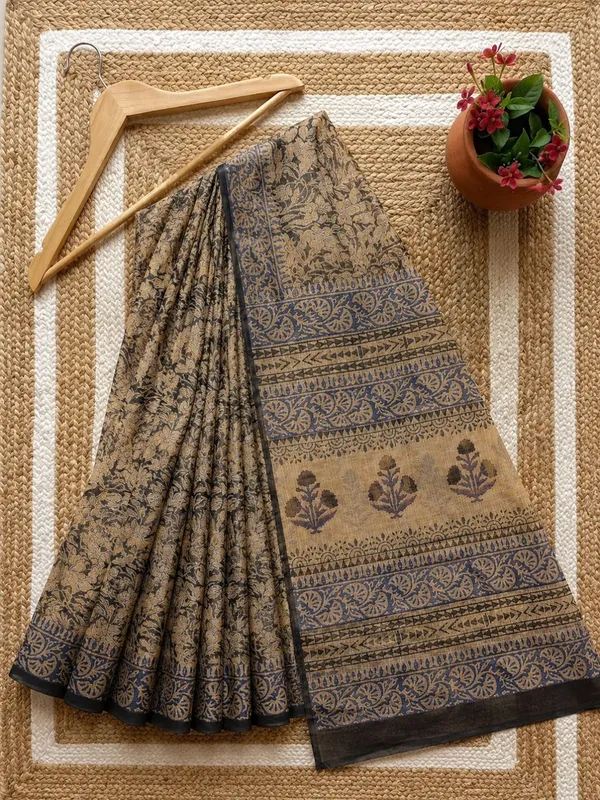 Rangmaati_Kota_Doria_Hand_Block_Print_Eclectic_Saree
