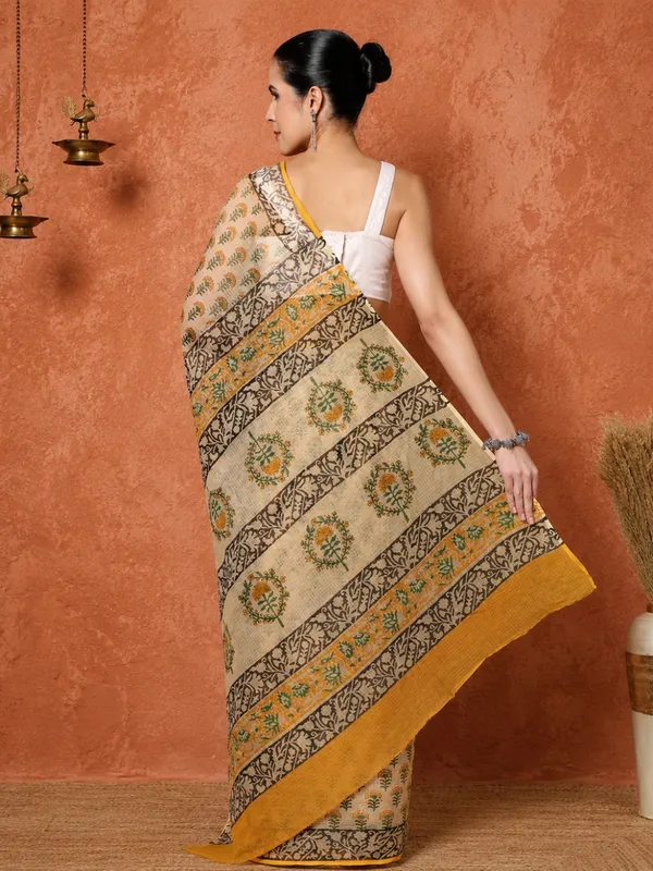 Rangmaati_Kota_Doria_Hand_Block_Print_Regal_Saree