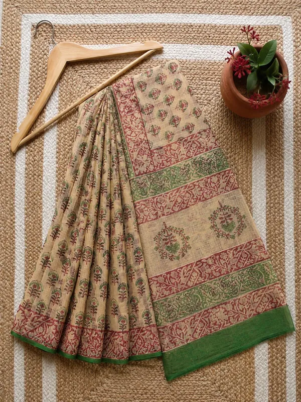Rangmaati_Kota_Doria_Hand_Block_Print_Nostalgic_Saree
