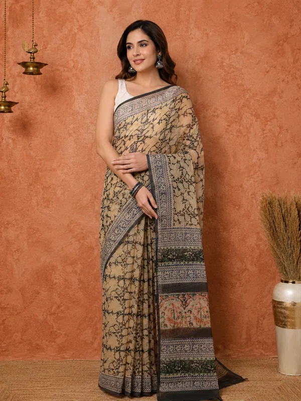 Rangmaati_Kota_Doria_Hand_Block_Print_Ethereal_Saree