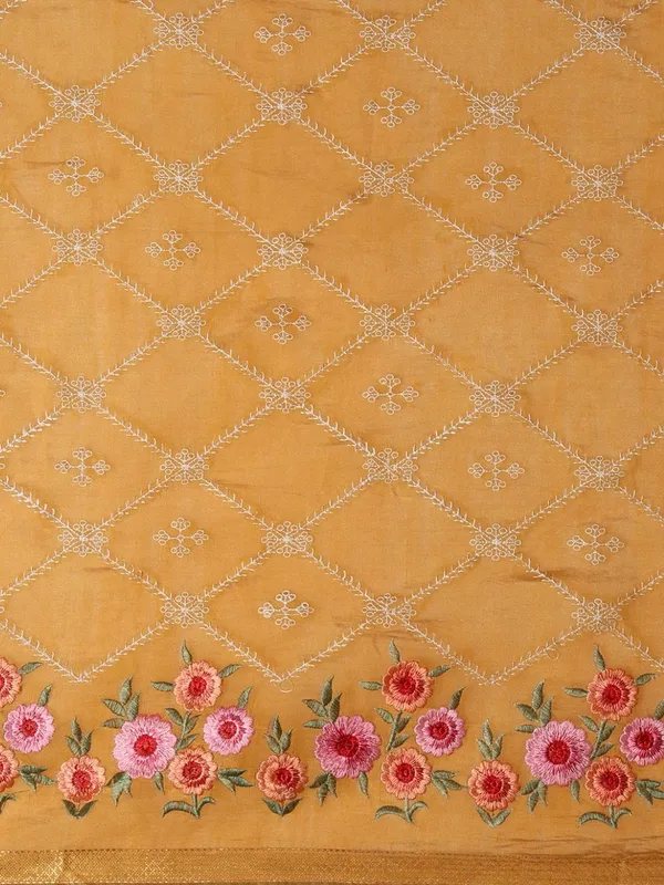 Dhaaga_Roop_Kota_Silk_Ghicha_Stripe_Saree_Mustard_Yellow