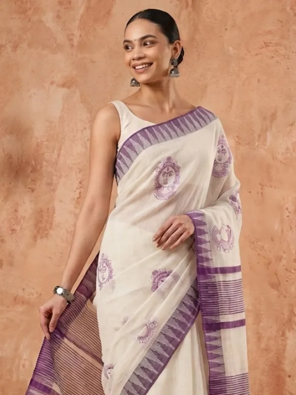 Prakriti_Kora_Silk_Embroidered_Saree_White_&_Blue