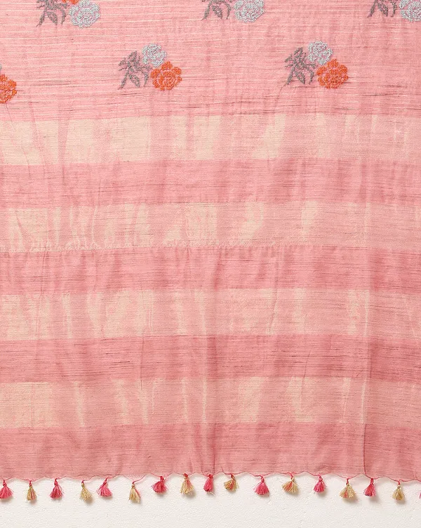 Rangini_Banswara_Cotton_Silk_Saree_Coral_Pink