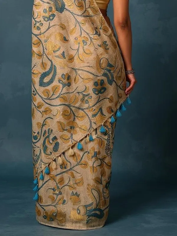 Rangini_Madhubani_Banswara_Cotton_Silk_Saree_Soft_Beige