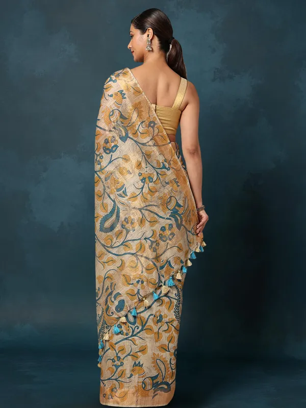 Rangini_Madhubani_Banswara_Cotton_Silk_Saree_Soft_Beige