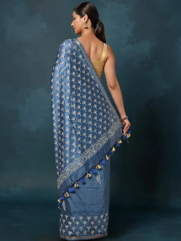 Nargis_Ki_Roshini_Katan_Silk_Blockprint_Saree_Steel_Blue