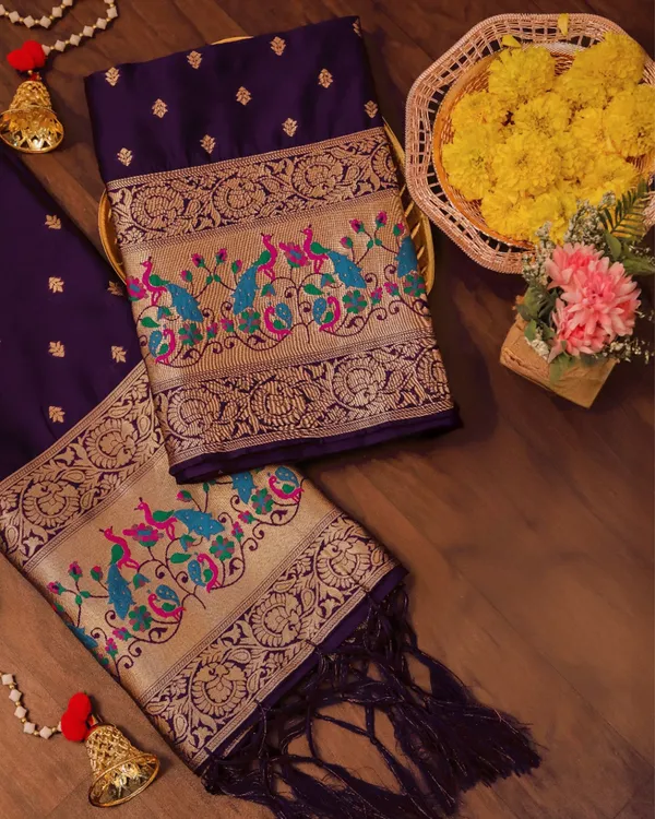 Noor-e-Banaras_Lichi_Silk_Brocade_Purple_Suit
