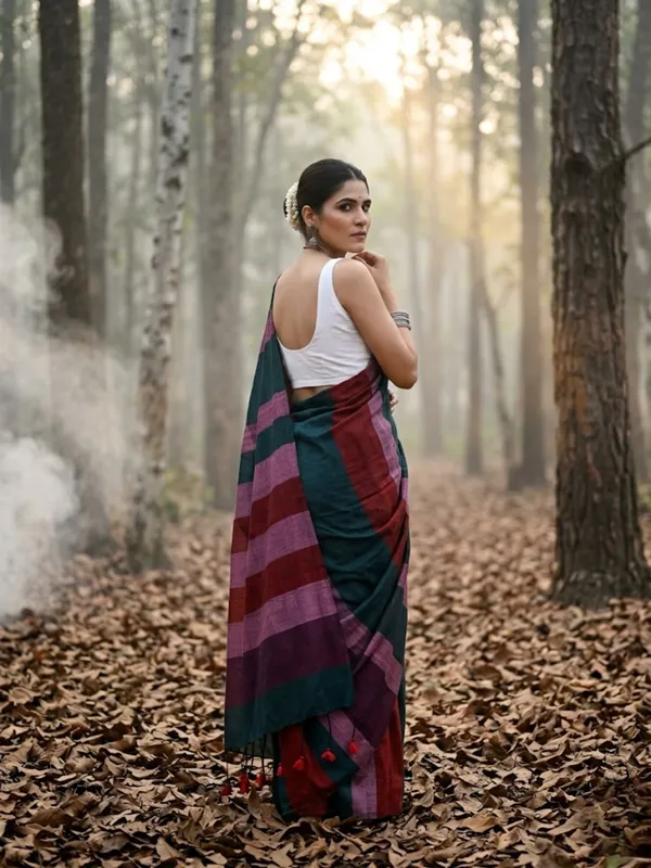 Earthloom_Handdyed_Khadi_Cotton_Saree_Radiant