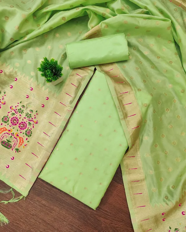 Noor-e-Banaras_Lichi_Silk_Light_Green_Brocade_Suit