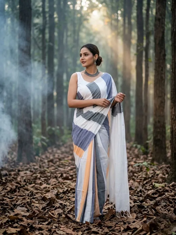 Earthloom_Handdyed_Khadi_Cotton_Saree_White