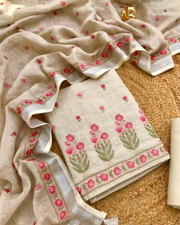 Gulmohar_Beige_Pure_Linen_Embroidered_Suit_Piece