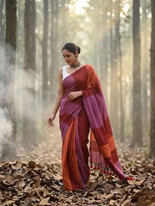 Earthloom_Handdyed_Khadi_Cotton_Saree_Lively