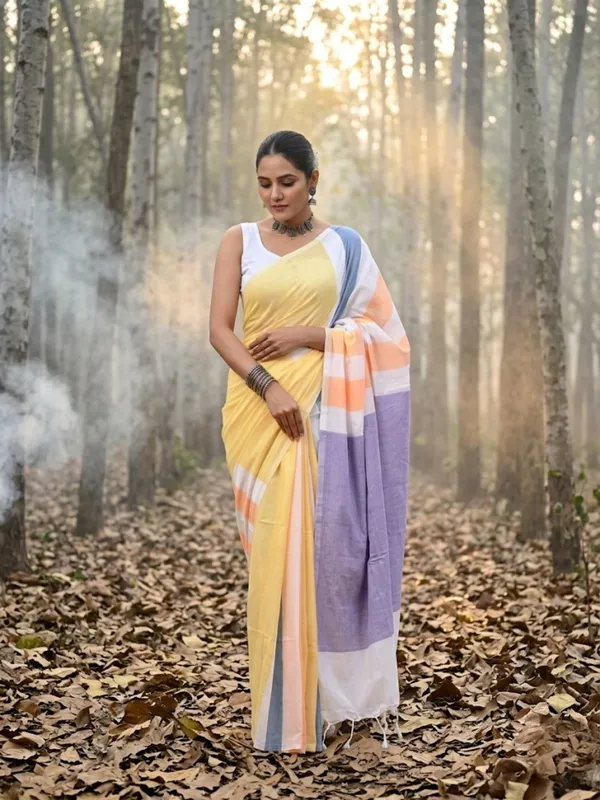 Earthloom_Handdyed_Khadi_Cotton_Saree_Iridescent