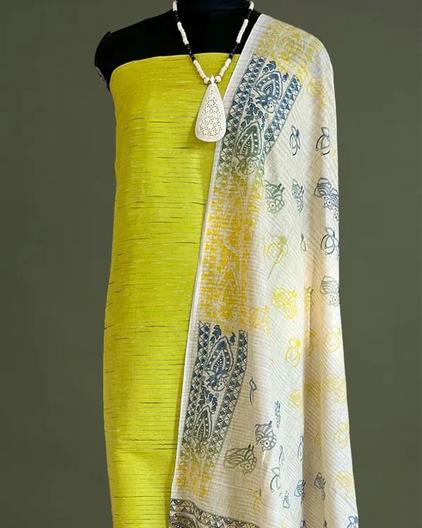 Splendid_Katan_Silk_Yellow_Madhubani_Suit