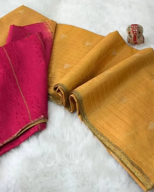 Trikon_Katha_Kota_Silk_Mustard_Yellow_Jacquard_Saree
