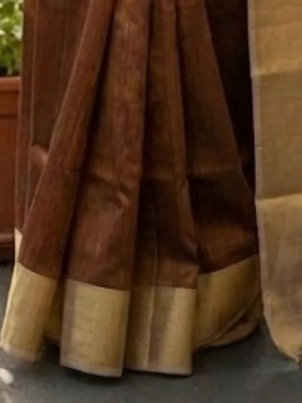 Handloom_Kota_Silk_Beige_&_Choco_Brown_Saree