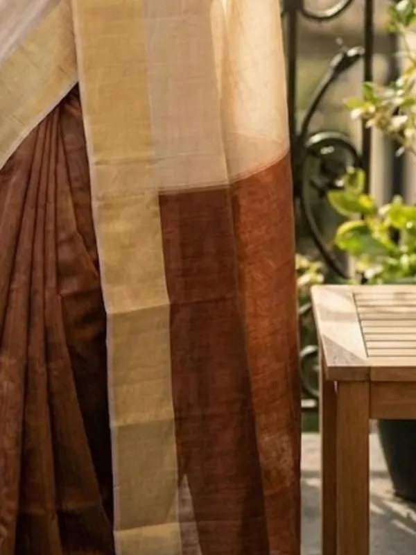 Handloom_Kota_Silk_Beige_&_Choco_Brown_Saree