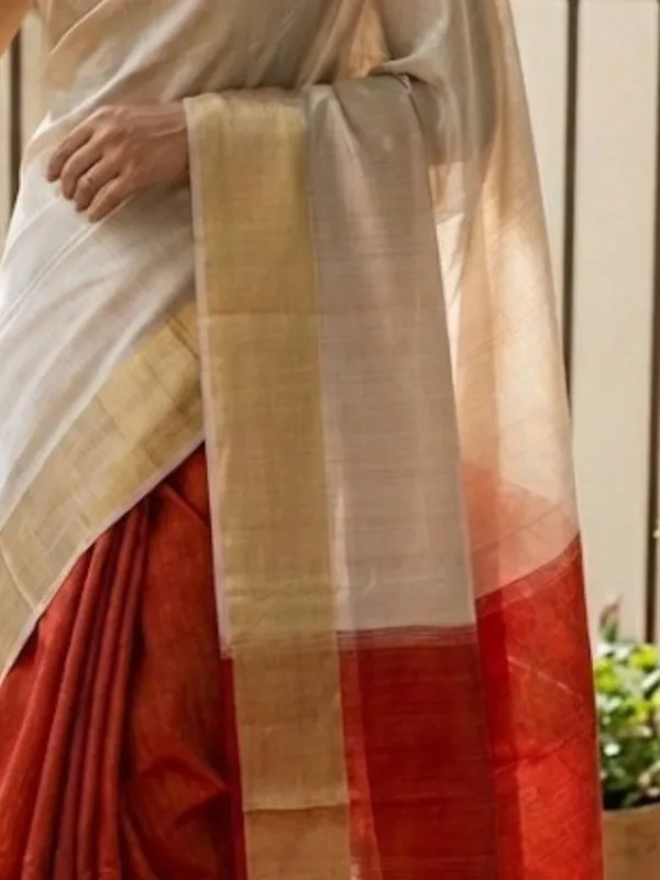 Handloom_Kota_Silk_Beige_&_Rust_Red_Saree