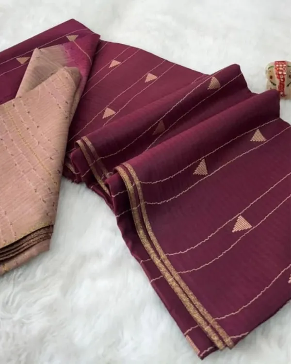 Trikon_Katha_Kota_Silk_Rich_Maroon_Jacquard_Saree