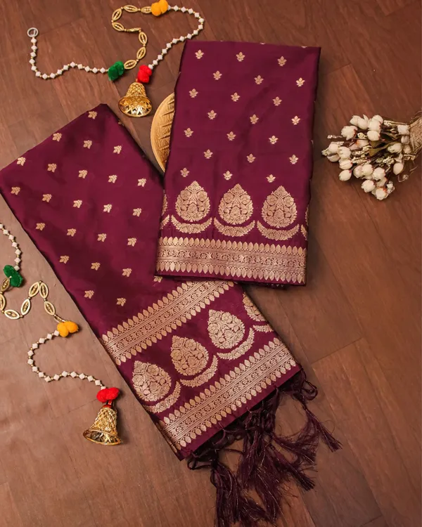 Noor-e-Banaras_Lichi_Silk_Brocade_Weaving_Maroon_Suit