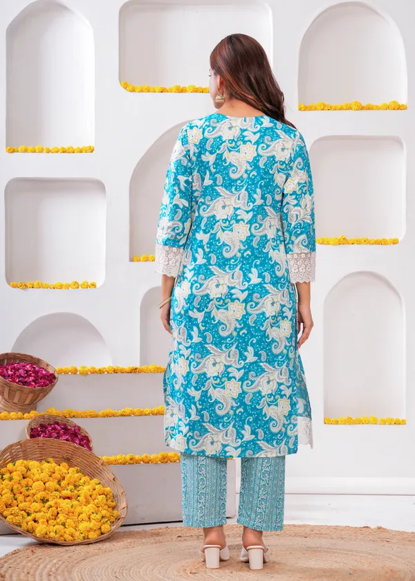 Blue_Cotton_Kurti_Pant_&_Dupatta_Set_For_Women