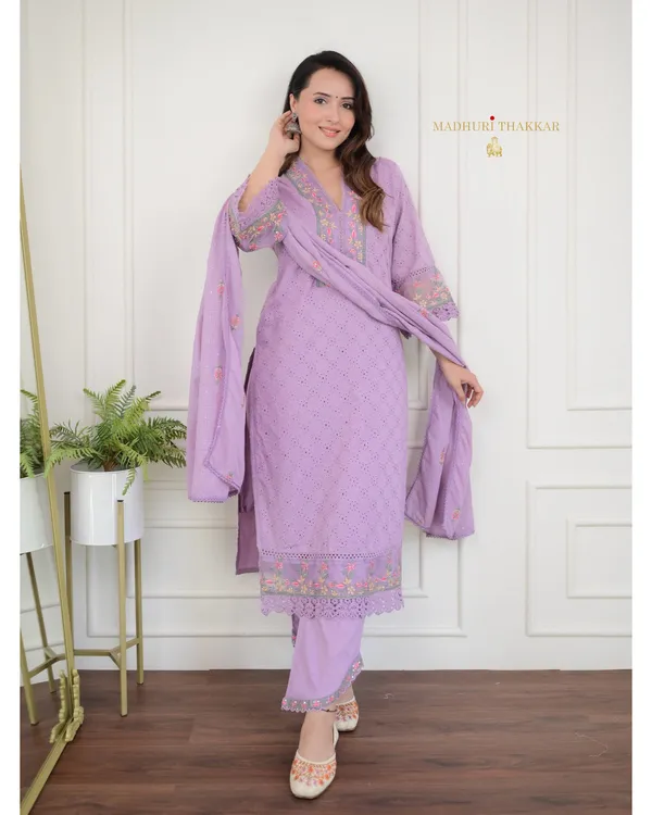 Purple_Cotton_Schiffli_Kurti_Pant_&_Dupatta_Set_For_Women