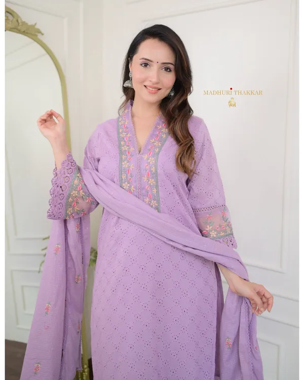Purple_Cotton_Schiffli_Kurti_Pant_&_Dupatta_Set_For_Women