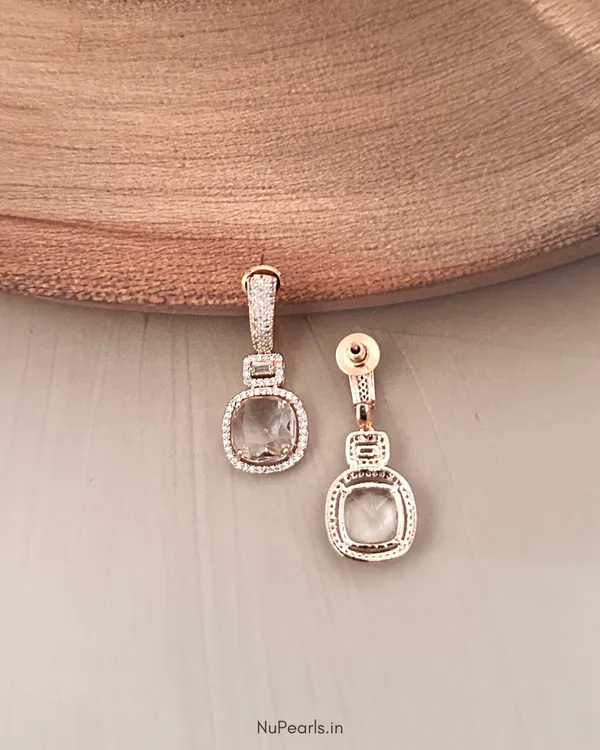 White_Aria_AD_Stone_Drop_Earrings|_18K_Rose_Gold_Plated_Party_Earrings