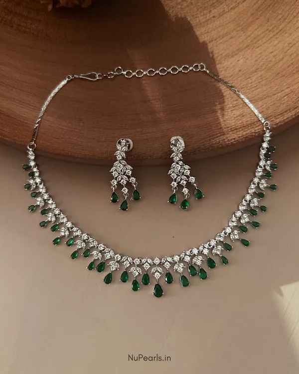 Green_Dwani_Necklace_|_Rhodium_Plated_CZ_Studded_Jewellery_Set_For_Women