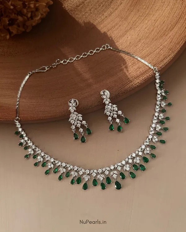 Green_Dwani_Necklace_|_Rhodium_Plated_CZ_Studded_Jewellery_Set_For_Women