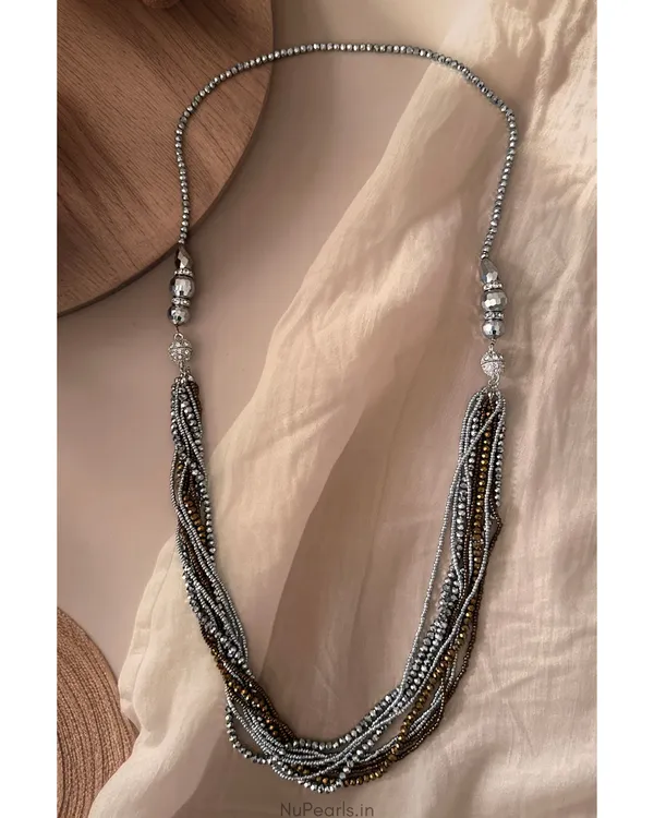 3-in-1_Handmade_Fizza_Silver_Bronze_Crystal_Convertible_Long_Mala_Necklace