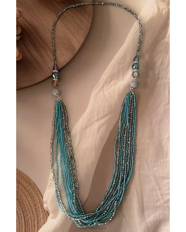 3-in-1_Handmade_Fizza_Teal_Blue_Crystal_Convertible_Long_Mala_Necklace
