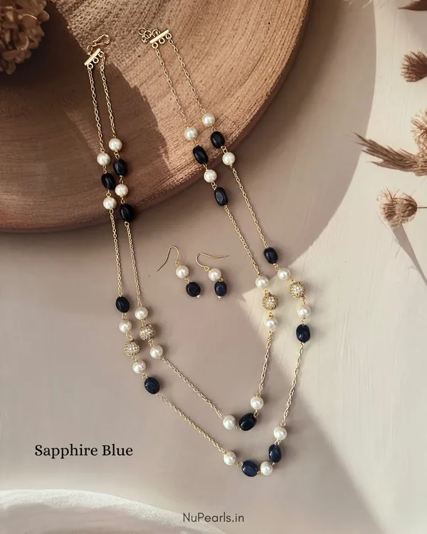 Sapphire_Blue_Zoe_Pearl_&_Stone_Double_Layered_Mala_In_Golden_Chain_For_Women