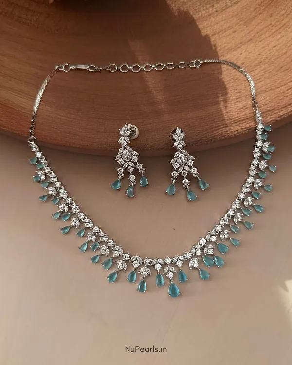 Light_Blue_Dwani_Necklace_|_Rhodium_Plated_CZ_Studded_Jewellery_Set_For_Women