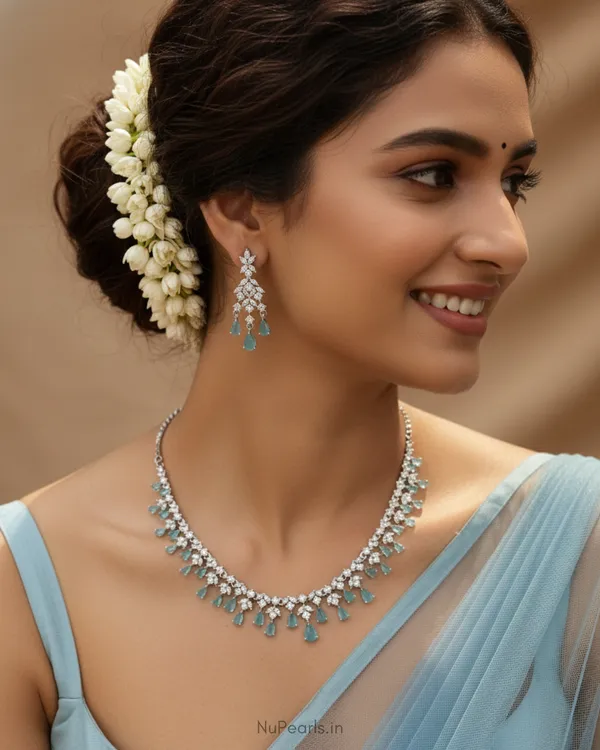 Light_Blue_Dwani_Necklace_|_Rhodium_Plated_CZ_Studded_Jewellery_Set_For_Women