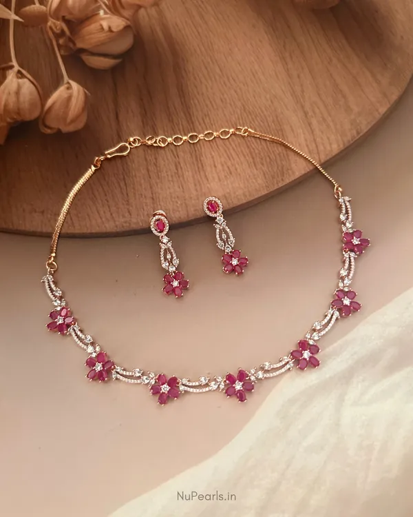 Ruby_Red_Seher_Necklace_|_18K_Rose_Gold_Plated_CZ_Studded_Jewellery_Set_For_Women