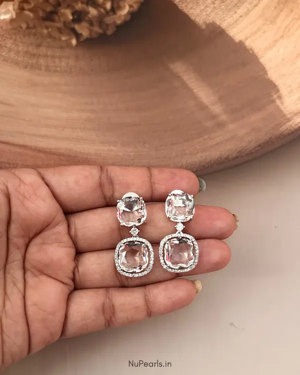 White_Lucy_Doublet_Cz_Stone_Rhodium_Earrings