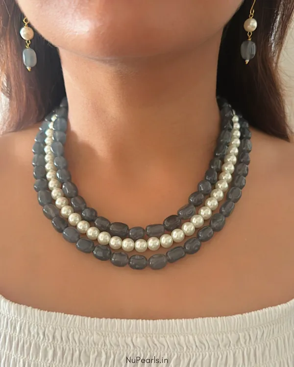 Grey_Sophia_Pearl_&_Stone_3_Layer_Necklace_For_Women