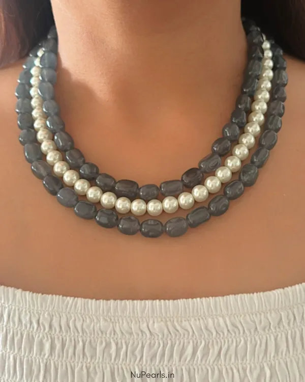 Grey_Sophia_Pearl_&_Stone_3_Layer_Necklace_For_Women
