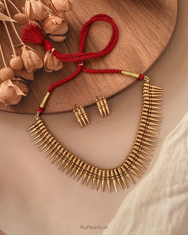 Laksha_Traditional_Statement_Spike_Necklace_Set_in_Antique_Gold_Finish