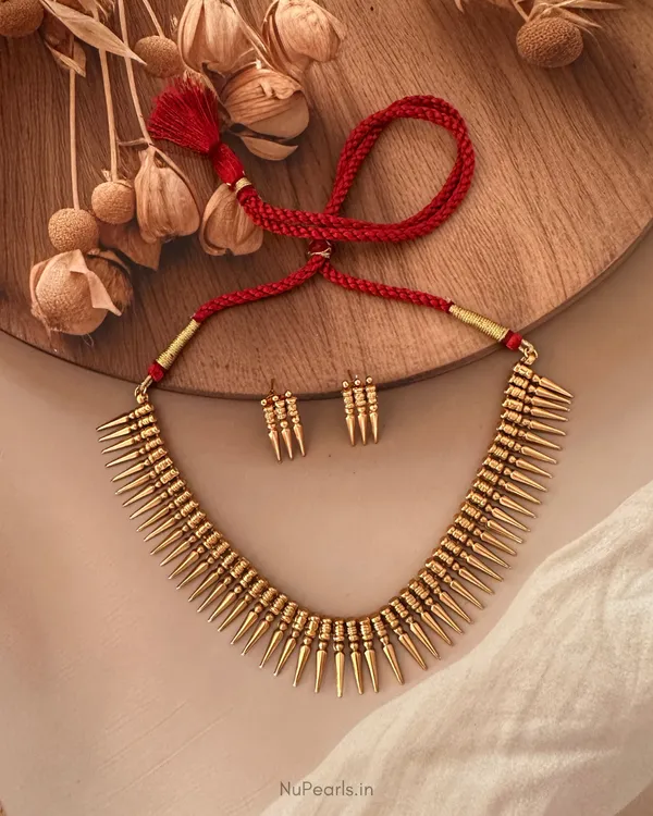 Laksha_Traditional_Statement_Spike_Necklace_Set_in_Antique_Gold_Finish