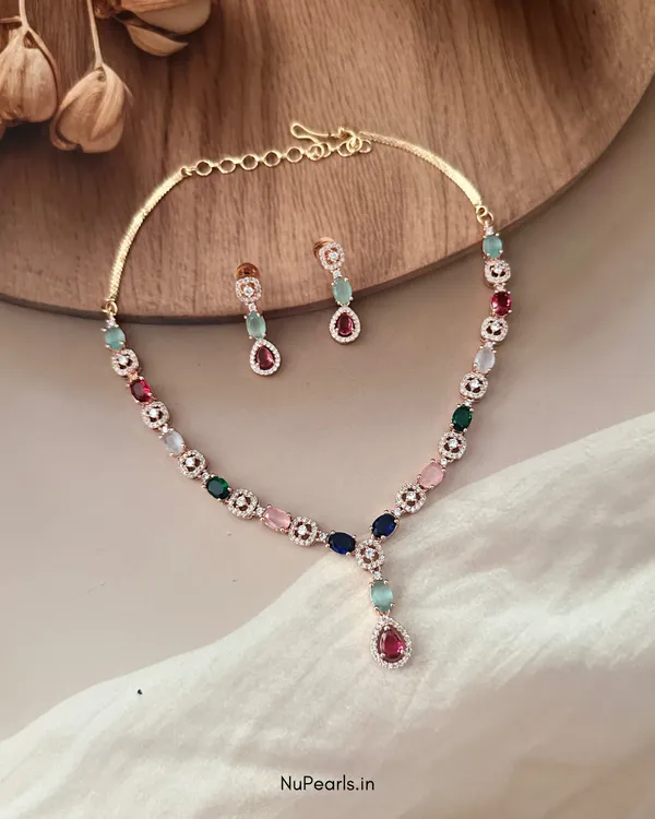 Multi_Mia_AD_Stone_Necklace_|_18K_Gold_Plated_Necklace_Set_For_Women